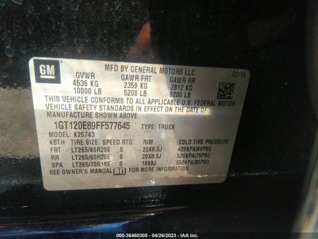 1GT120E89FF577645 GMC Sierra 2500hd Denali