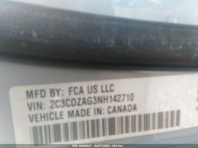 2C3CDZAG3NH142710 Dodge Challenger Sxt