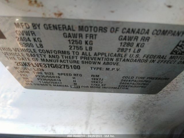 2GKFLVE37G6275100 GMC Terrain Denali