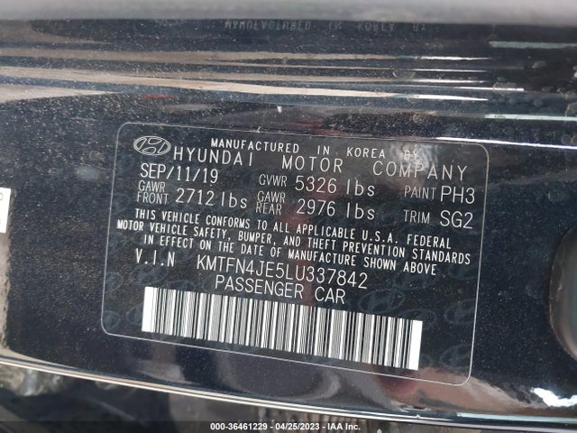 Genesis G80 3.8l 2020 KMTFN4JE5LU337842 Image 11