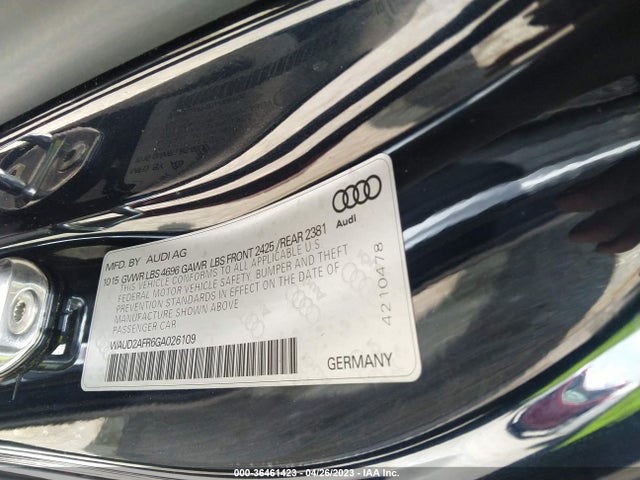 WAUD2AFR6GA026109 Audi A5 PREMIUM