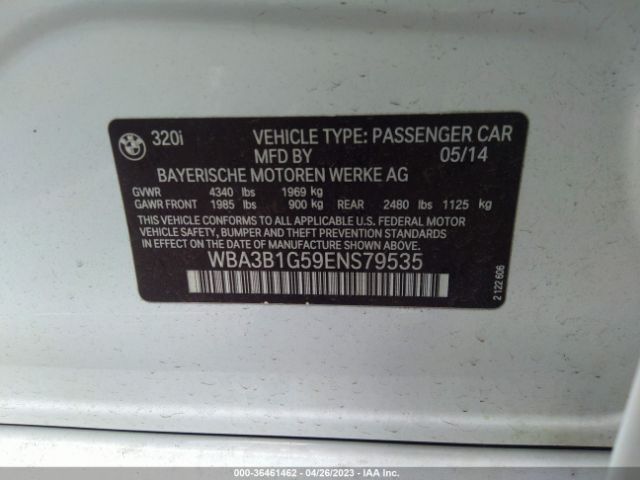 WBA3B1G59ENS79535 BMW 3 Series 320i