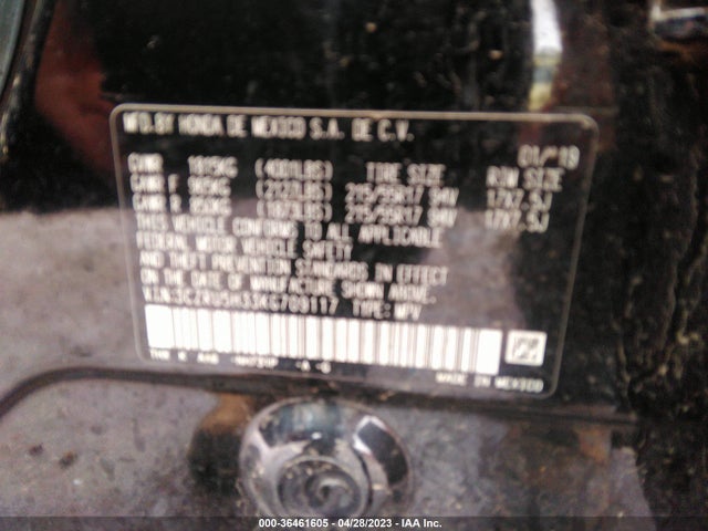 Honda HR-V LX 2019 3CZRU5H33KG709117 Image 9