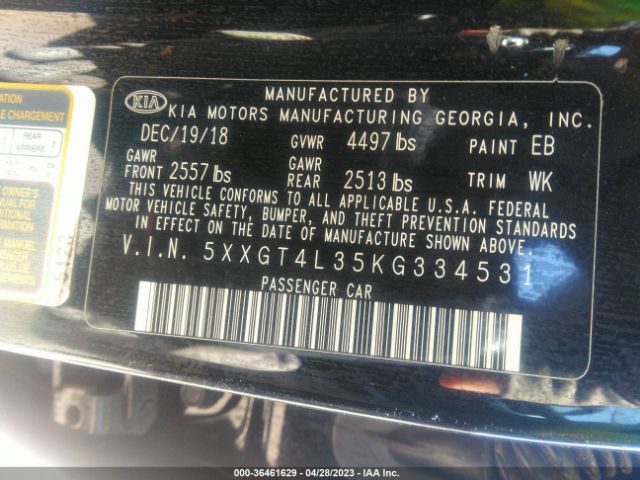 5XXGT4L35KG334531 KIA Optima Lx