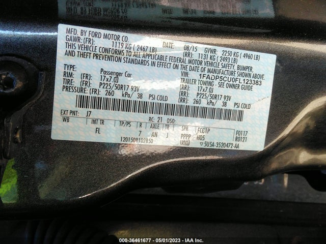 2015 Ford C-Max, VIN: 1FADP5CU0FL123383