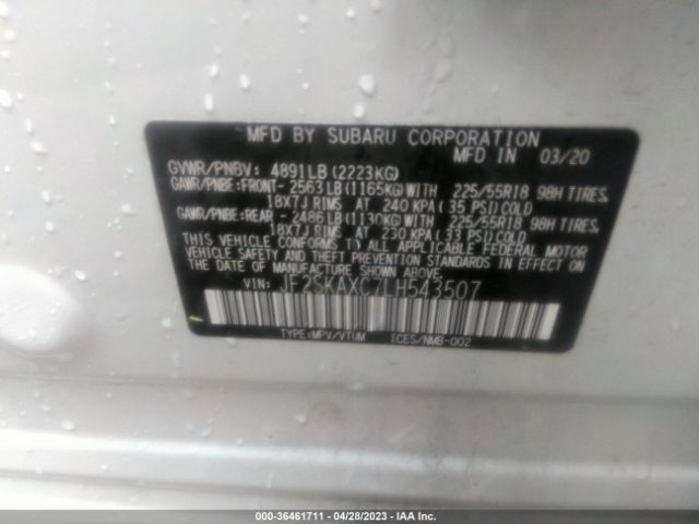 JF2SKAXC7LH543507 Subaru Forester Touring