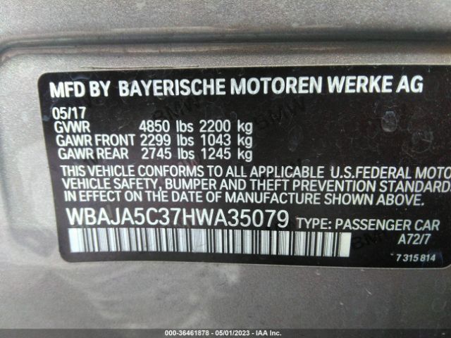 WBAJA5C37HWA35079 BMW 5 Series 530i