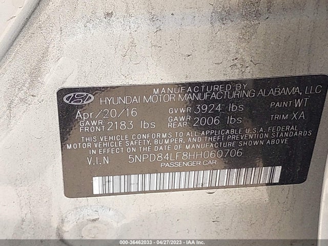 Hyundai ELANTRA SE 2017 5NPD84LF8HH060706 Image 9