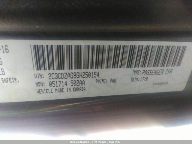 2C3CDZAG9GH250154 Dodge Challenger Sxt