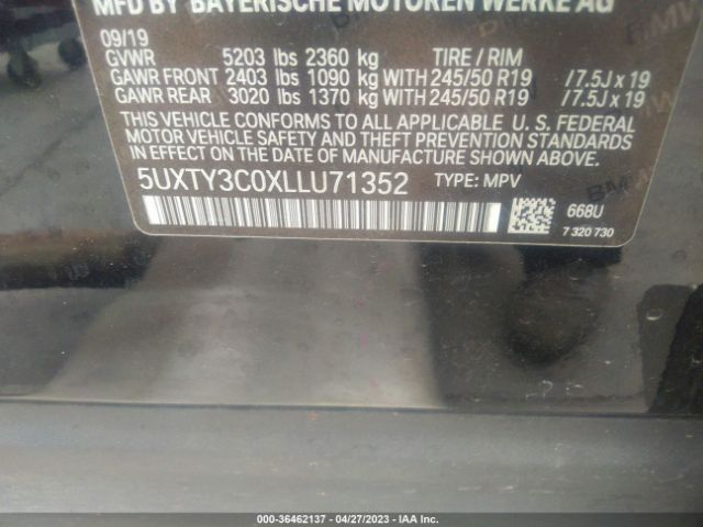 5UXTY3C0XLLU71352 BMW X3 Sdrive30i
