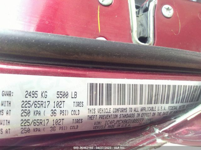 1C4PJMCX8KD189553 Jeep Cherokee Latitude