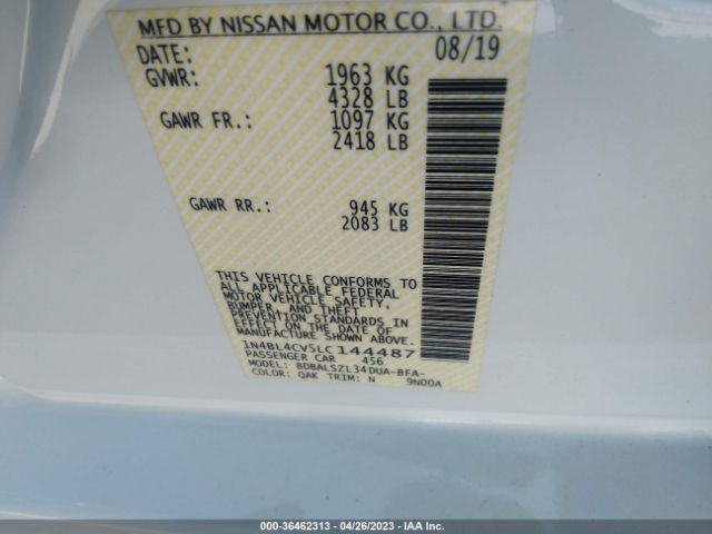 1N4BL4CV5LC144487 Nissan Altima 2.5 Sr