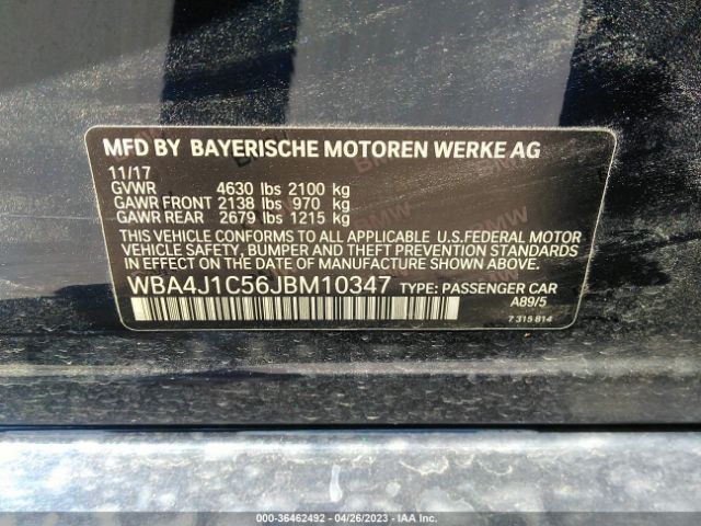 WBA4J1C56JBM10347 BMW 4 Series 430i