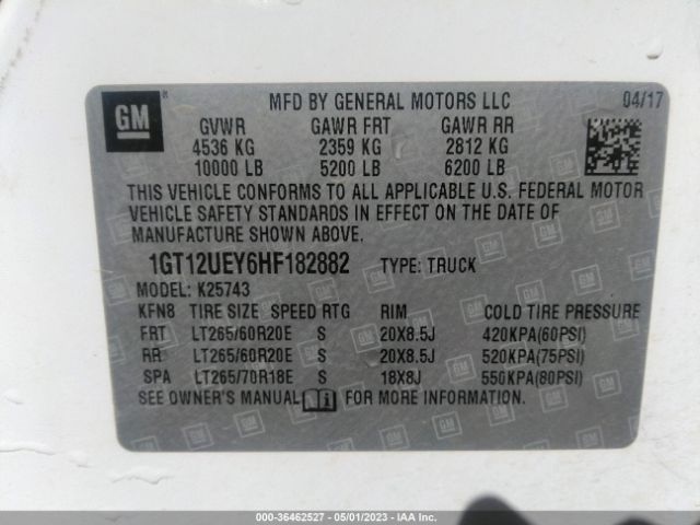 1GT12UEY6HF182882 GMC Sierra 2500hd Denali