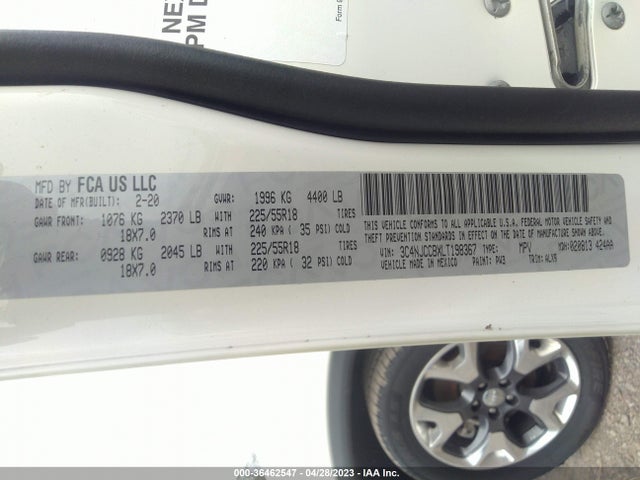 2020 JEEP COMPASS LIMITED VIN: 3C4NJCCBXLT198367