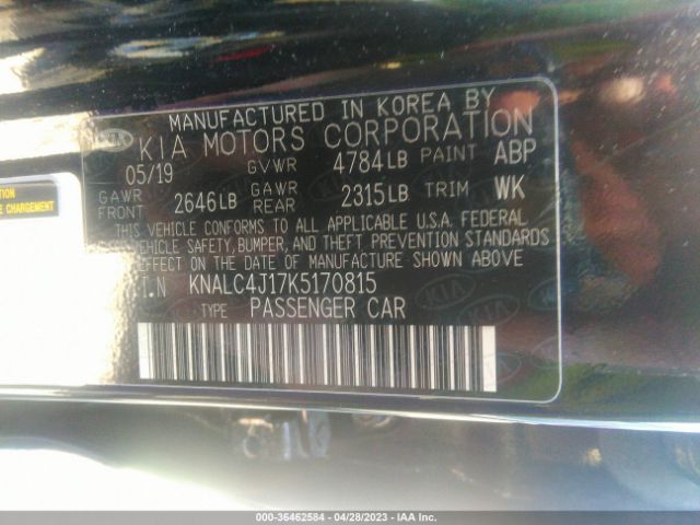 KNALC4J17K5170815 KIA Cadenza Limited