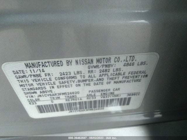 Infiniti Q40 2015 JN1CV6AR3FM524620 Image 9