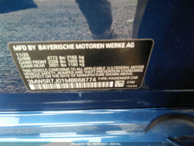 3MW5R7J01M8B68774 BMW 3 Series 330i Xdrive