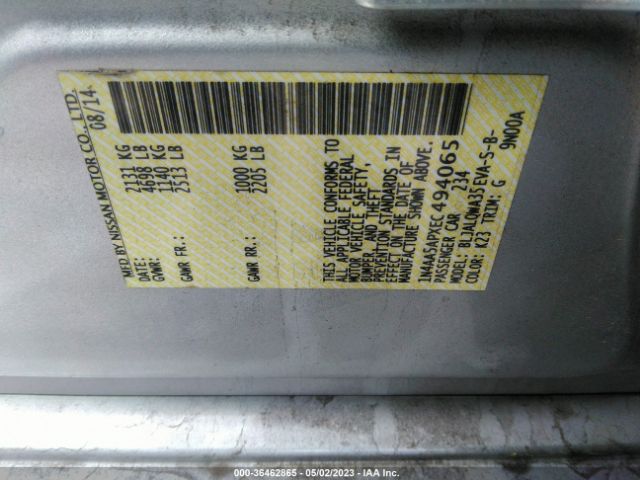 1N4AA5APXEC494065 Nissan MAXIMA 3.5