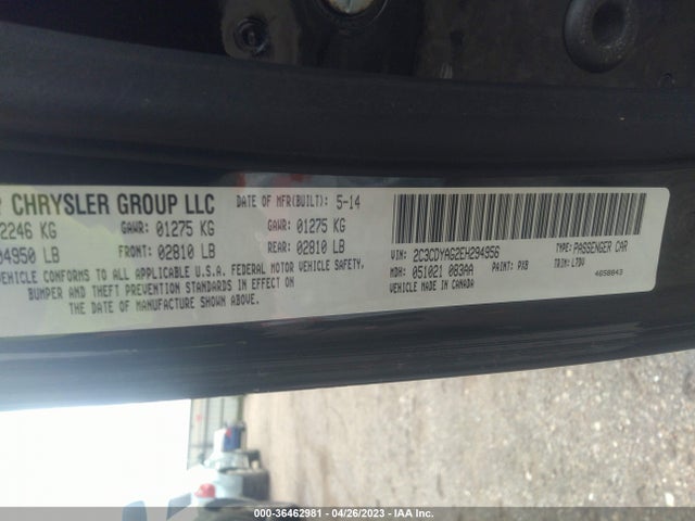 Dodge Challenger Sxt 2014 2C3CDYAG2EH294956 Image 9