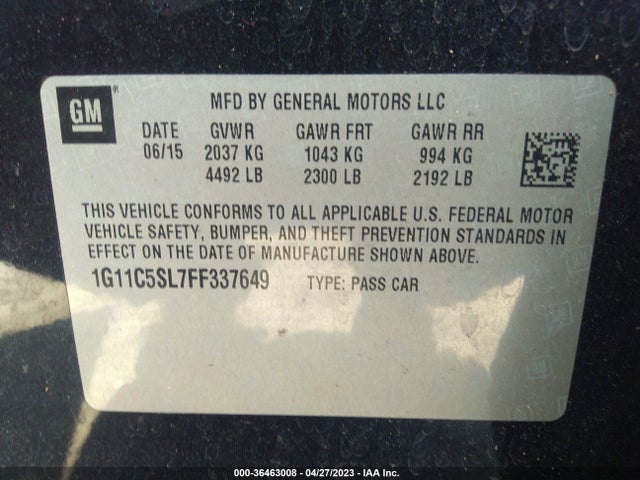 Chevrolet MALIBU LT 2015 1G11C5SL7FF337649 Image 10