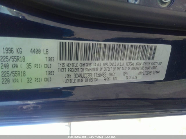 3C4NJCCB9LT158460 Jeep Compass Limited