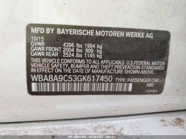WBA8A9C53GK617450 BMW 3 Series 320i
