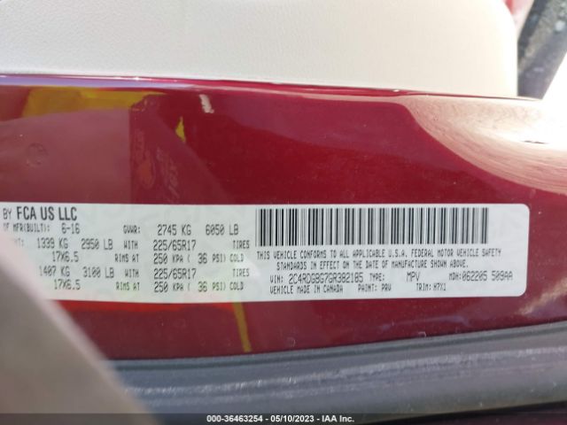 2C4RDGBG7GR382185 Dodge Grand Caravan Se