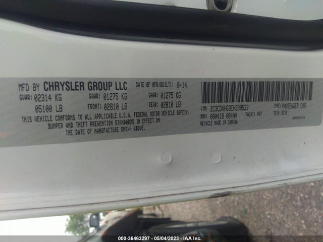 Dodge Charger Sxt 2014 2C3CDXHG3EH339533 Image 9