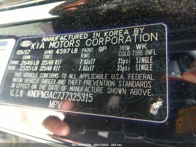 KNDPM3AC7J7325315 KIA Sportage Lx