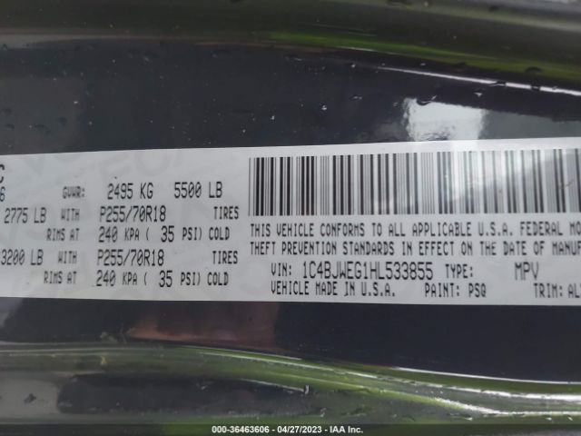 1C4BJWEG1HL533855 Jeep Wrangler Unlimited Sahara