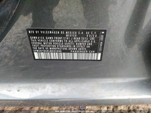 3VWCB7BU6LM052988 Volkswagen Jetta S/se/r-line