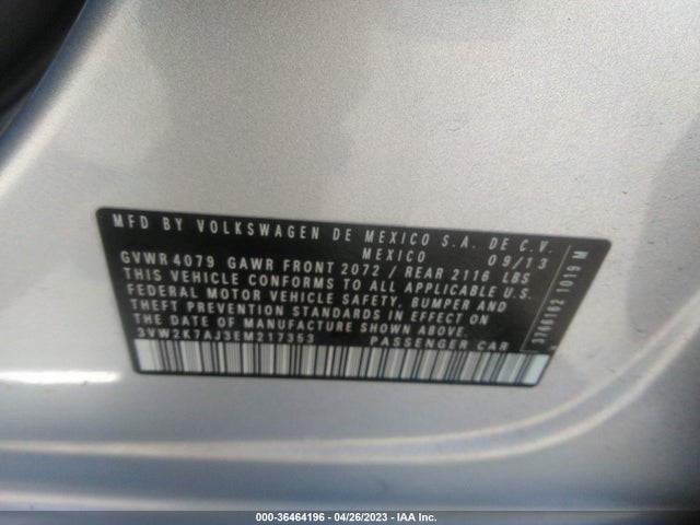 3VW2K7AJ3EM217353 Volkswagen Jetta Sedan S