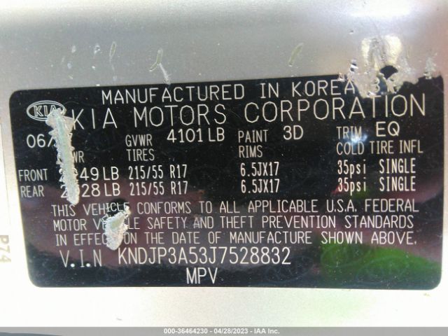 KNDJP3A53J7528832 KIA SOUL +