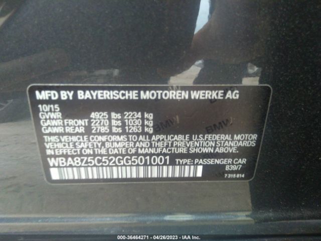 WBA8Z5C52GG501001 BMW 3 Series Gran Turismo 328i Xdrive