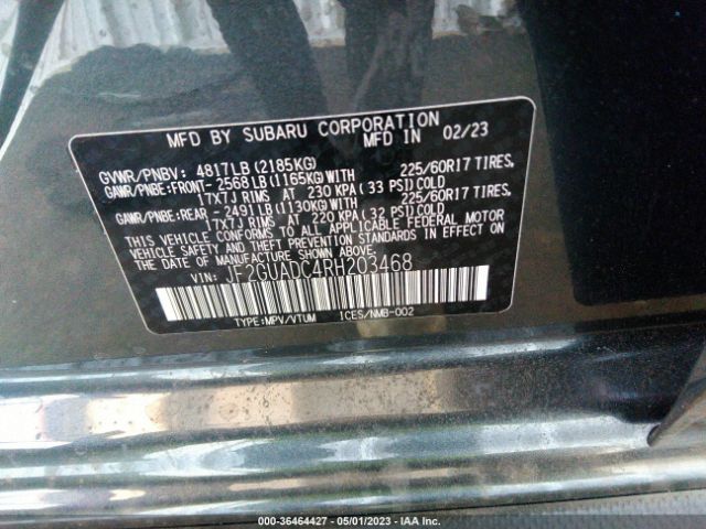 JF2GUADC4RH203468 Subaru Crosstrek Premium