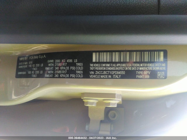 ZACCJBCT1GPD84550 Jeep Renegade Trailhawk