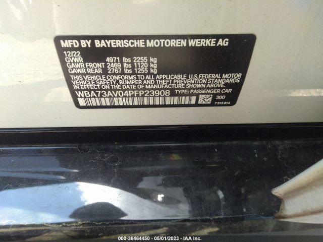 WBA73AV04PFP23908 BMW 4 Series 430i Xdrive