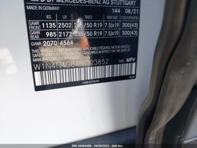 W1N4N4GB4NJ323852 Mercedes-Benz Gla Gla 250