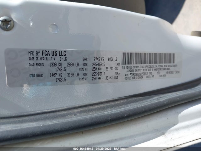 Dodge Grand Caravan Se Plus 2016 2C4RDGBG2GR258843 Image 11
