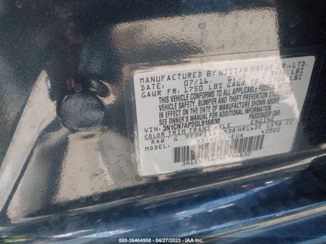 3N1CN7AP2GL916830 Nissan Versa Sl