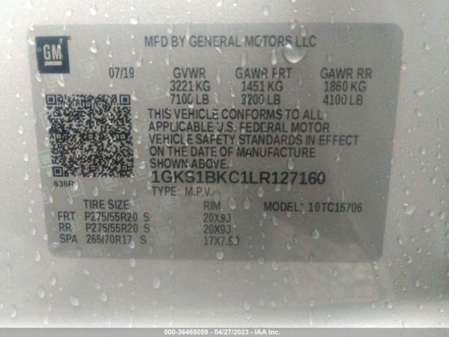 1GKS1BKC1LR127160 GMC YUKON SLT