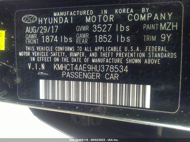Hyundai ACCENT SE 2017 KMHCT4AE9HU378534 Image 11