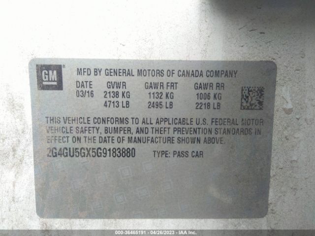 2G4GU5GX5G9183880 Buick REGAL GS