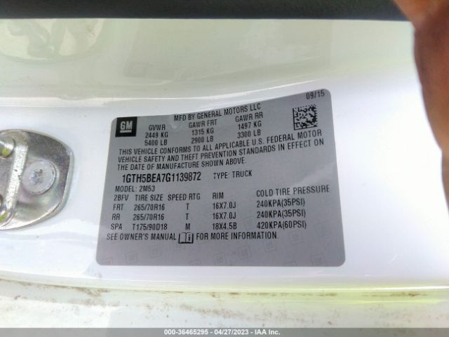 1GTH5BEA7G1139872 GMC Canyon 2wd