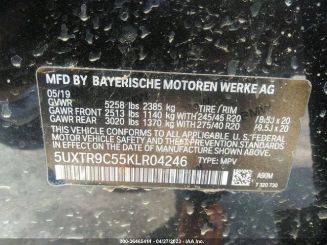 5UXTR9C55KLR04246 BMW X3 Xdrive30i