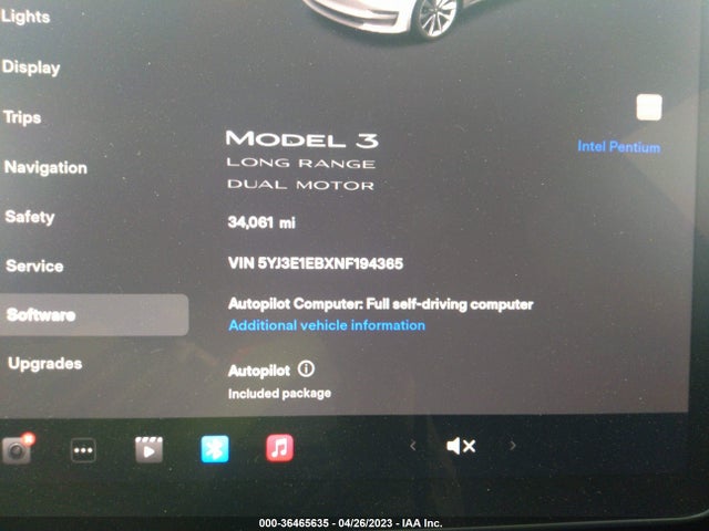 Tesla Model 3 Long Range 2022 5YJ3E1EBXNF194365 Image 8