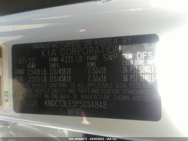 2023 Kia Niro, VIN: KNDCT3LE5P5034848