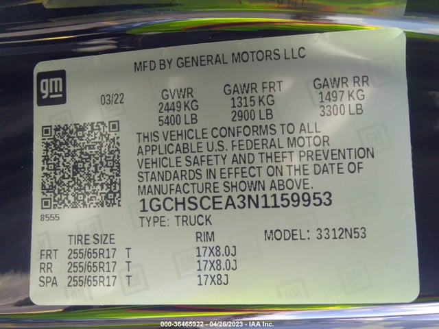 Chevrolet Colorado 2wd Lt 2022 1GCHSCEA3N1159953 Image 9
