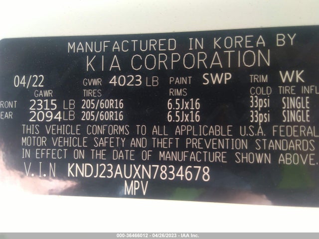 KIA SOUL LX 2022 KNDJ23AUXN7834678 Image 9